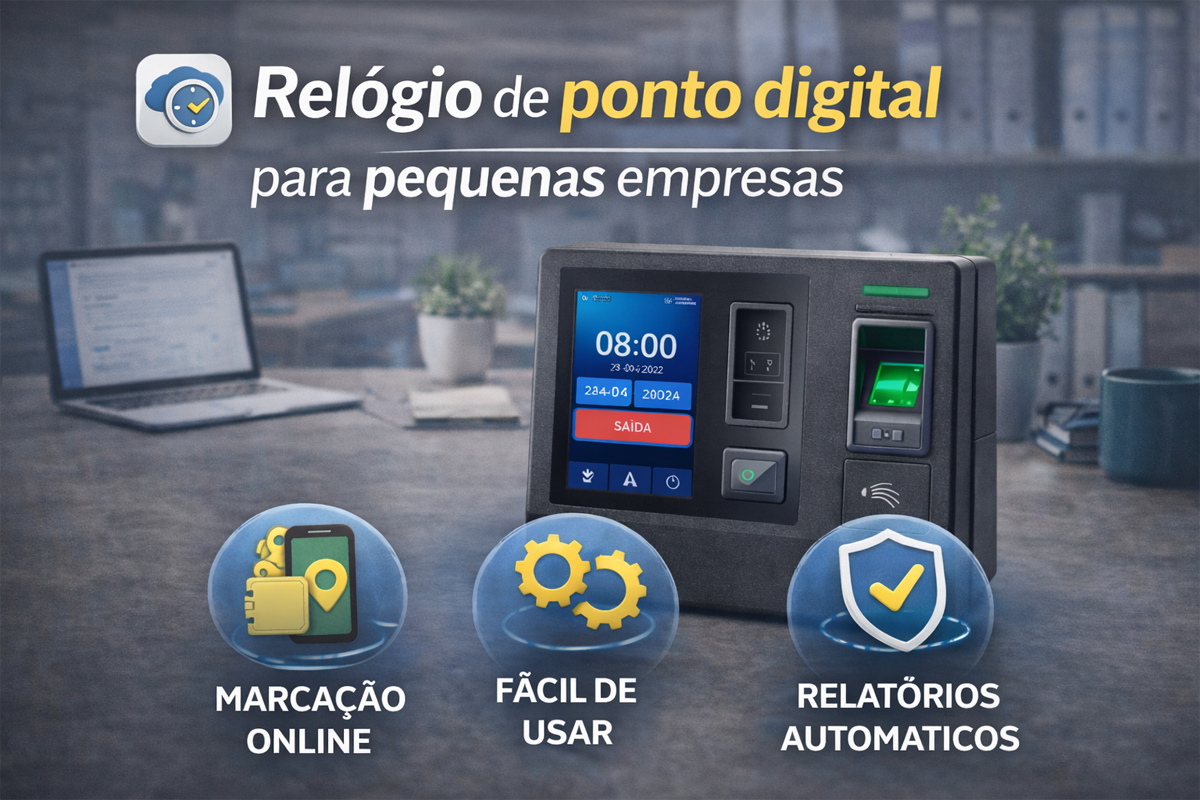 Relógio de ponto digital para pequenas empresas